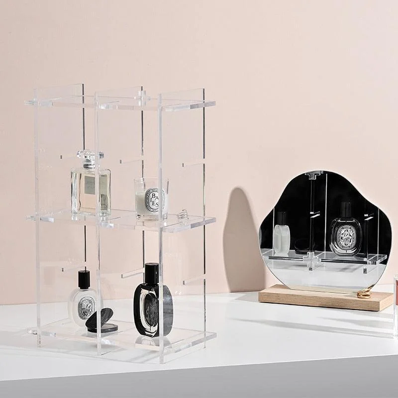 Homeko Display Clear Shelf Stand for Home Storage -