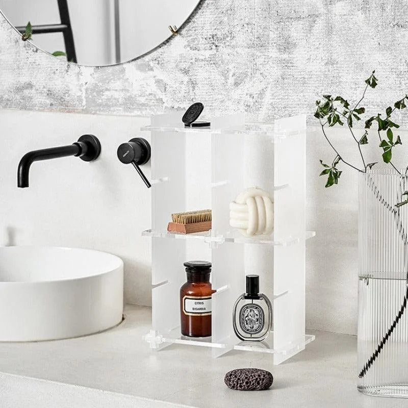 Homeko Display Frosted Clear Shelf Stand for Home Storage -