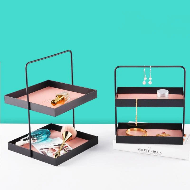 Homeko Double-Layer Storage Display Tray Organizers -