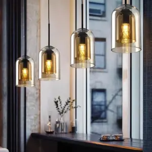 Homeko Double Glass Pendant Light - 
