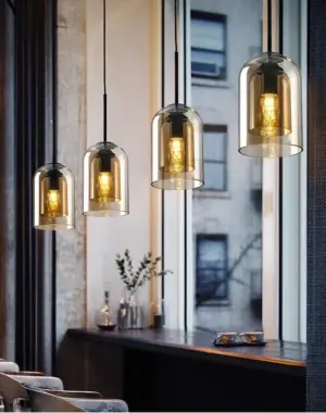 Homeko Double Glass Pendant Light