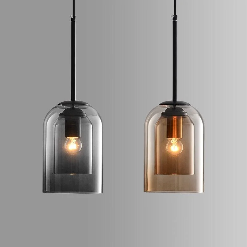 Homeko Double Glass Pendant Light -