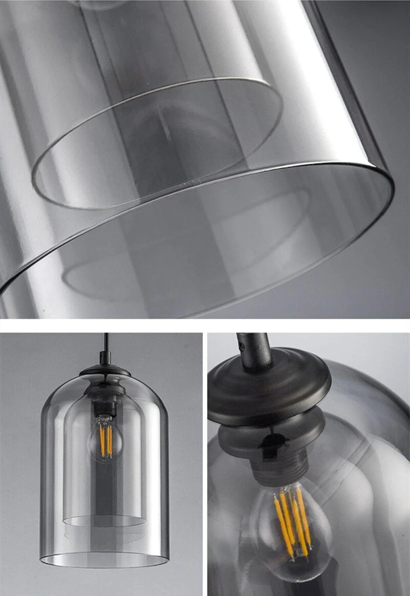 Homeko Double Glass Pendant Light -