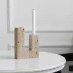 Homeko_Dual_Travertine_Taper_Candlestick_Holder_-_-4231006 Homeko Dual Travertine Taper Candlestick Holder
