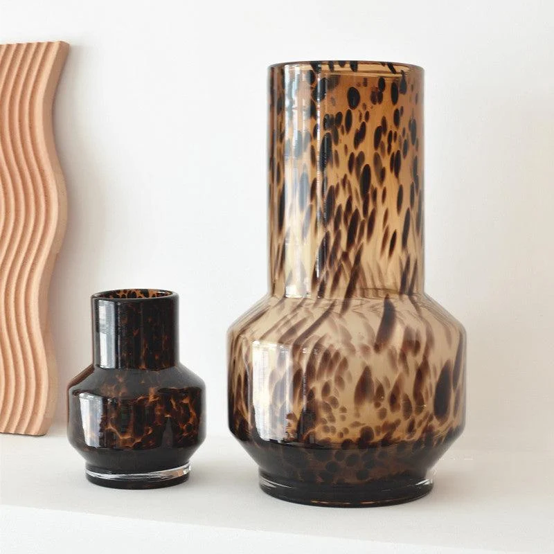 Homeko Ember Tortoiseshell Glass Vases -