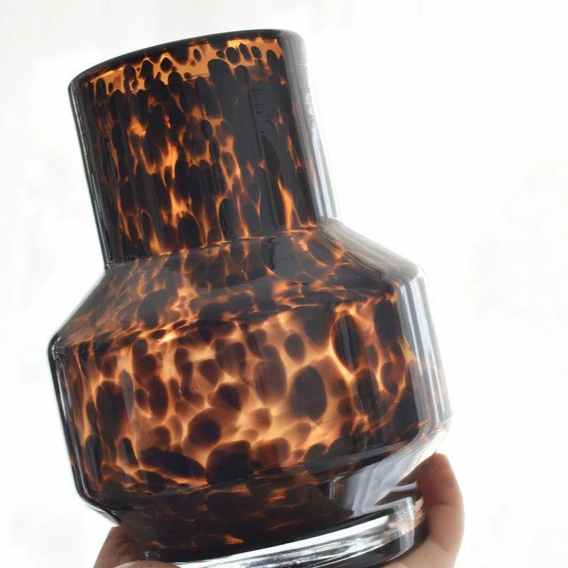 Homeko Ember Tortoiseshell Glass Vases -