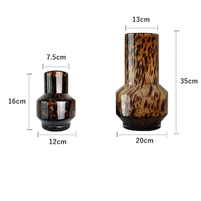 Homeko Ember Tortoiseshell Glass Vases -