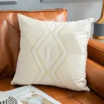 Homeko Embroidered Ivory Pillow