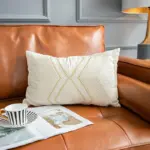 Homeko Embroidered Ivory Pillow