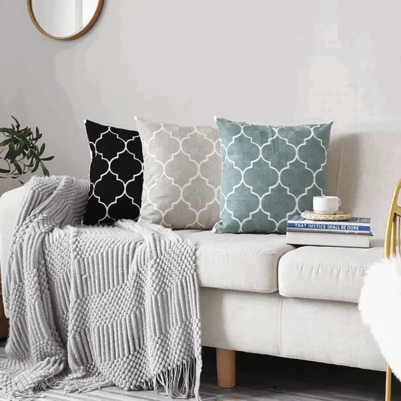 Homeko Embroidered Pillow Covers