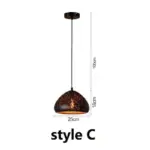 Homeko Etch Shade Metal Pendant Light