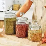 Homeko Farmhouse Airtight Glass Storage Container Jars