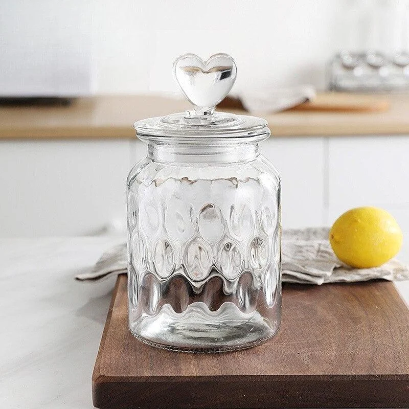 Homeko Farmhouse Airtight Glass Storage Container Jars -