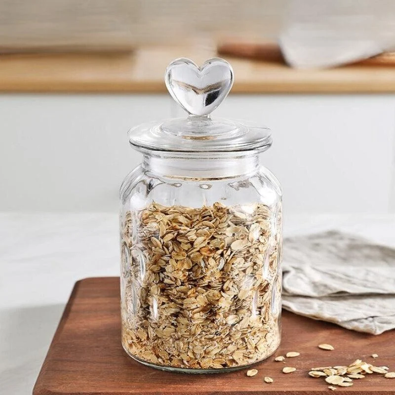 Homeko Farmhouse Airtight Glass Storage Container Jars -