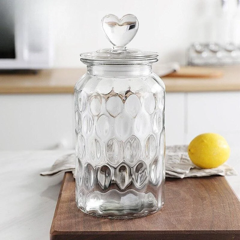 Homeko Farmhouse Airtight Glass Storage Container Jars -