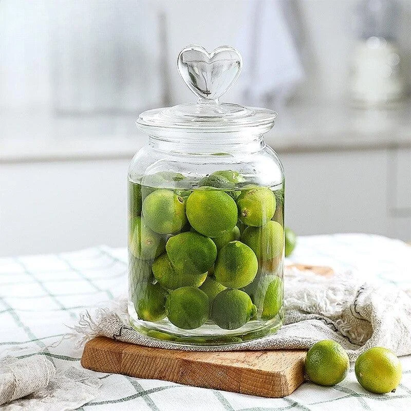 Homeko Farmhouse Airtight Glass Storage Container Jars -