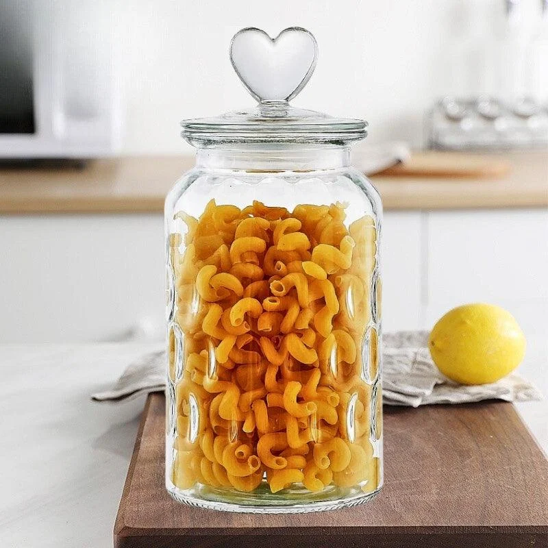 Homeko Farmhouse Airtight Glass Storage Container Jars -