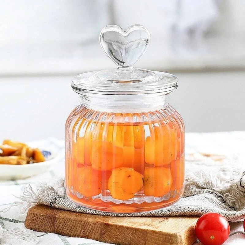 Homeko Farmhouse Airtight Glass Storage Container Jars -