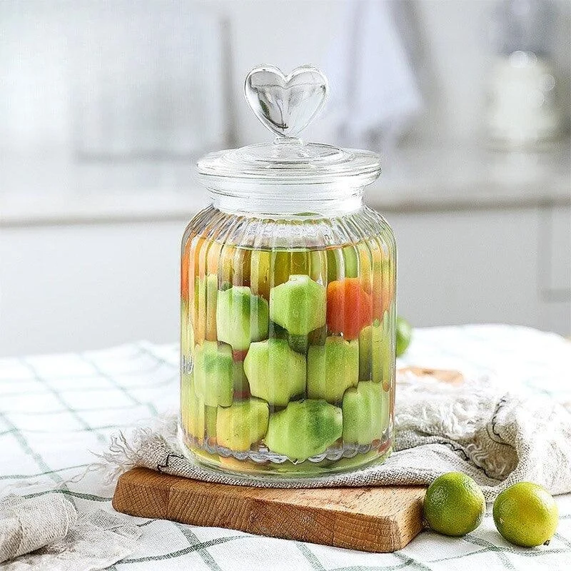 Homeko Farmhouse Airtight Glass Storage Container Jars -