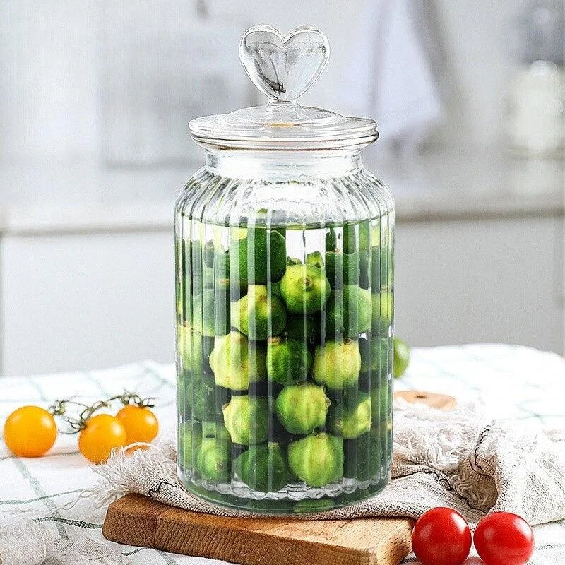 Homeko Farmhouse Airtight Glass Storage Container Jars -