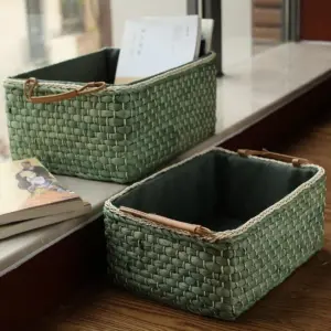 Homeko Farmhouse Woven Storage Baskets