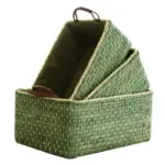Homeko Farmhouse Woven Storage Baskets