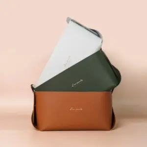 Homeko Faux Leather Storage Baskets