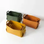 Homeko Faux Leather Storage Baskets