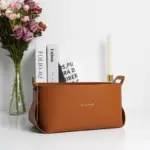Homeko Faux Leather Storage Baskets