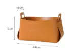Homeko Faux Leather Storage Baskets