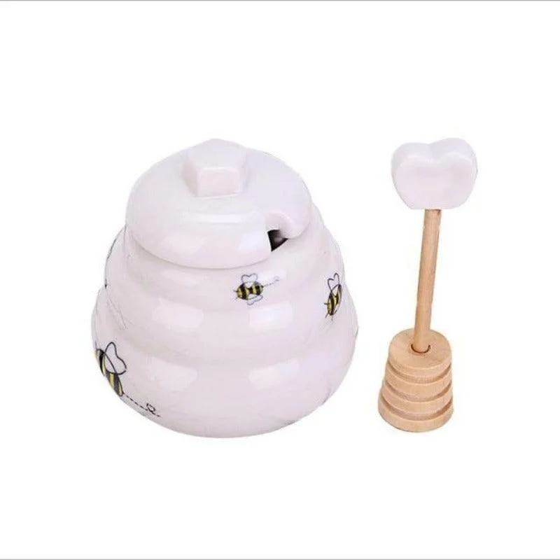 Homeko Floral Bear and Beehive Honey Pots -