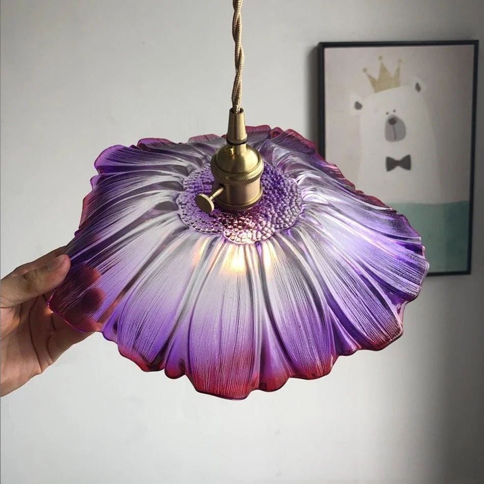 Homeko Floral Glass Pendant Light -