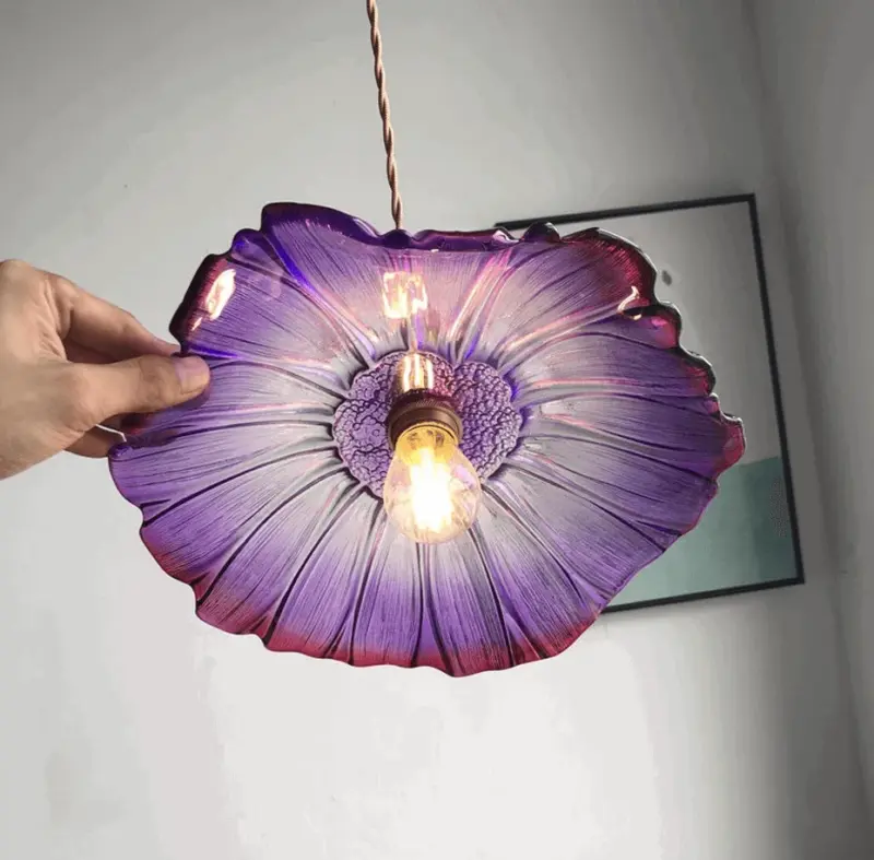 Homeko Floral Glass Pendant Light