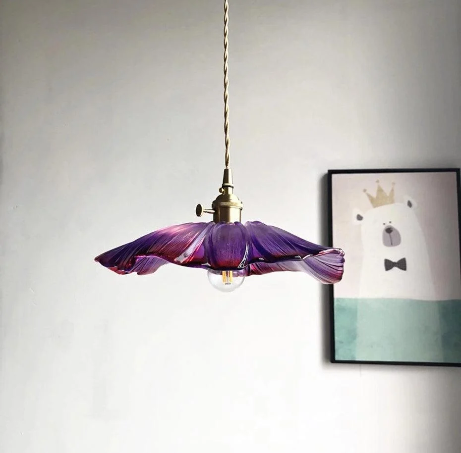 Homeko Floral Glass Pendant Light -