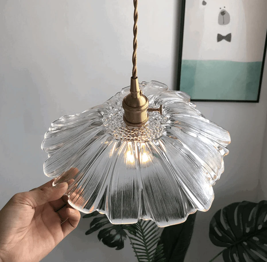 Homeko Floral Glass Pendant Light -