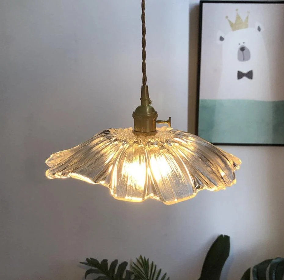 Homeko Floral Glass Pendant Light -