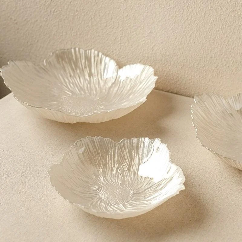 Homeko Floral Shaped Glass Decorative Bowl -