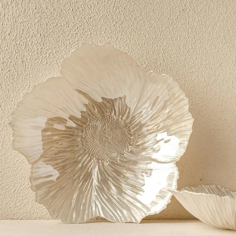 Homeko Floral Shaped Glass Decorative Bowl -