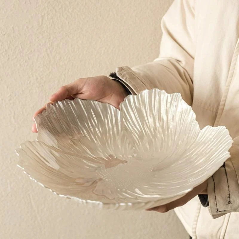 Homeko Floral Shaped Glass Decorative Bowl -
