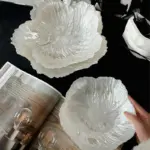 Homeko Floral Shaped Glass Decorative Bowl