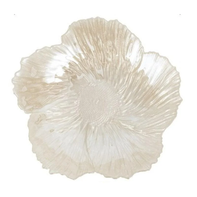 Homeko Floral Shaped Glass Decorative Bowl -
