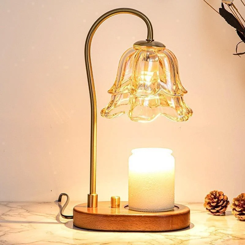 Homeko Flower Candle Warmer Table Lamp -