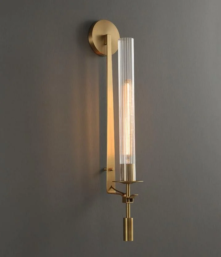 Homeko Fluted Glass Wall Sconce -