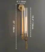 Homeko Fluted Glass Wall Sconce