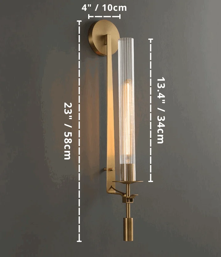 Homeko Fluted Glass Wall Sconce -