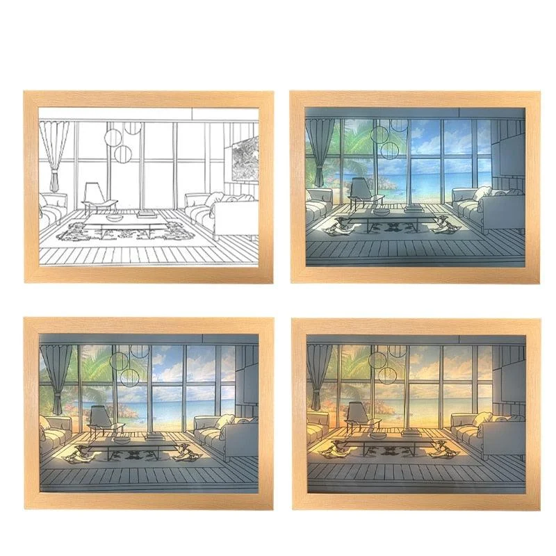 Homeko Framed LED Color Changing Paintings -