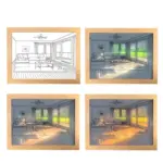 Homeko Framed LED Color Changing Paintings