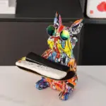 Homeko_French_Bulldog_Graffiti_Painted_Sculpture_Table_Tray_With_Piggy_Bank_-_-4236016 Homeko French Bulldog Graffiti Painted Sculpture Table Tray With Piggy Bank