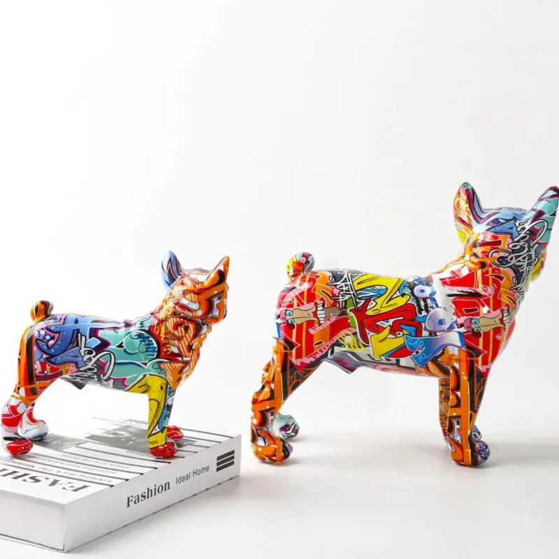 Homeko French Bulldog Graffiti Painted Statue