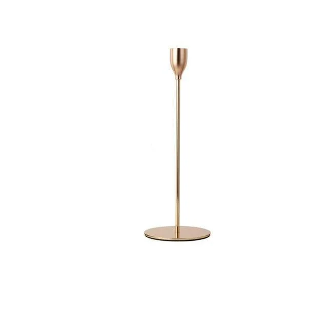 Homeko French Gold Taper Candle Holder Trio Set -